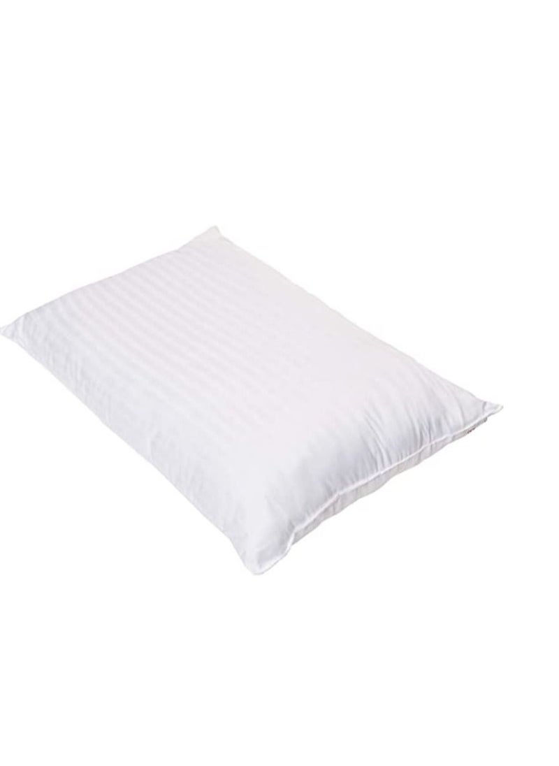 Maestro - Maestro 2 Pcs Stripe Hotel Cushion Filler 90 GSM outer fabric, 400 grams with Microfiber filling, Size: 30 x 50, White - Image 1