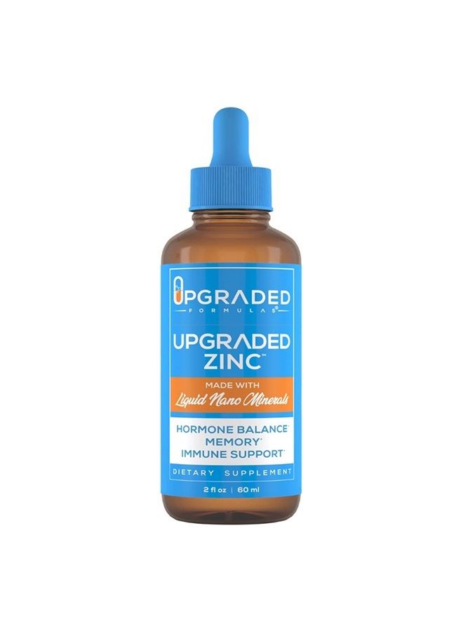 Upgraded Formulas Liquid Zinc with Liquid Nano Minerals - Hormone Balance, Memory and Immune Support - Vegan, Natural (2 Fluid Ounces) - Image 1