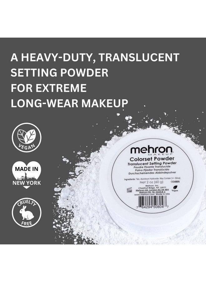 mehron Mehron Makeup Colorset Powder | Translucent Powder Setting Powder | Face Powder For Special Effects, Halloween, & Film 2 oz (60 g)  - Image 2