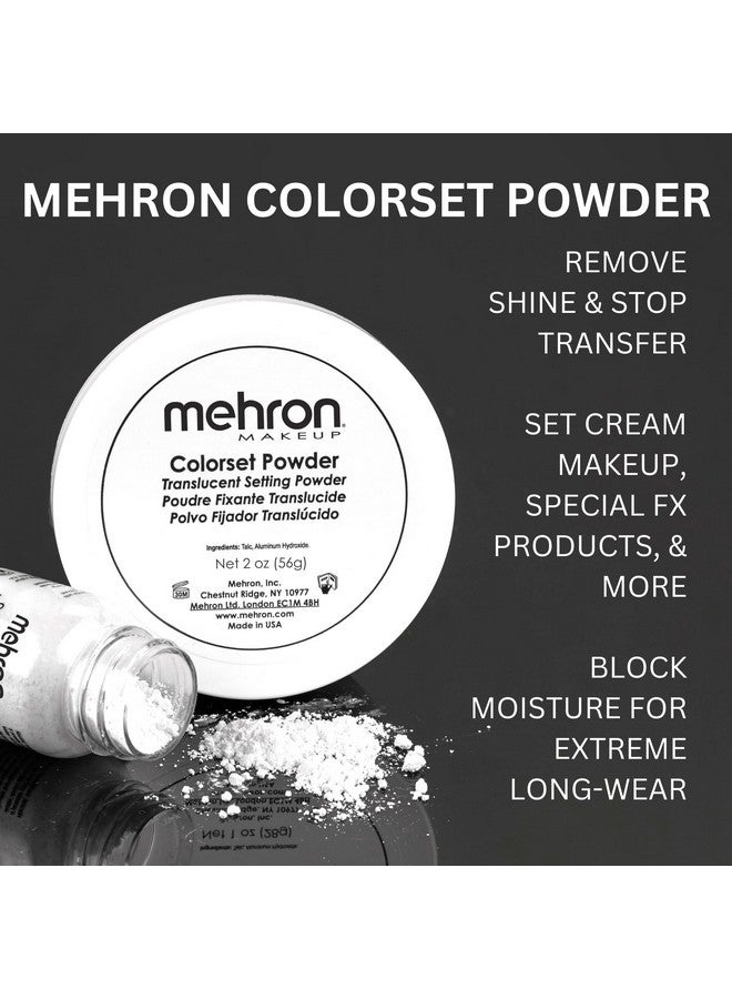 mehron Mehron Makeup Colorset Powder | Translucent Powder Setting Powder | Face Powder For Special Effects, Halloween, & Film 2 oz (60 g)  - Image 4