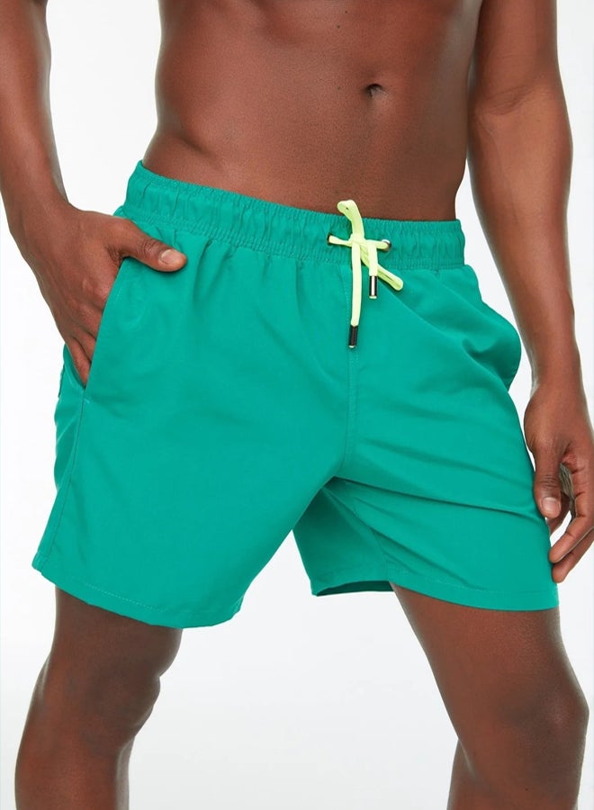 Trendyol Man Green Basic Standard Size Swimsuit Swim Shorts - Image 4