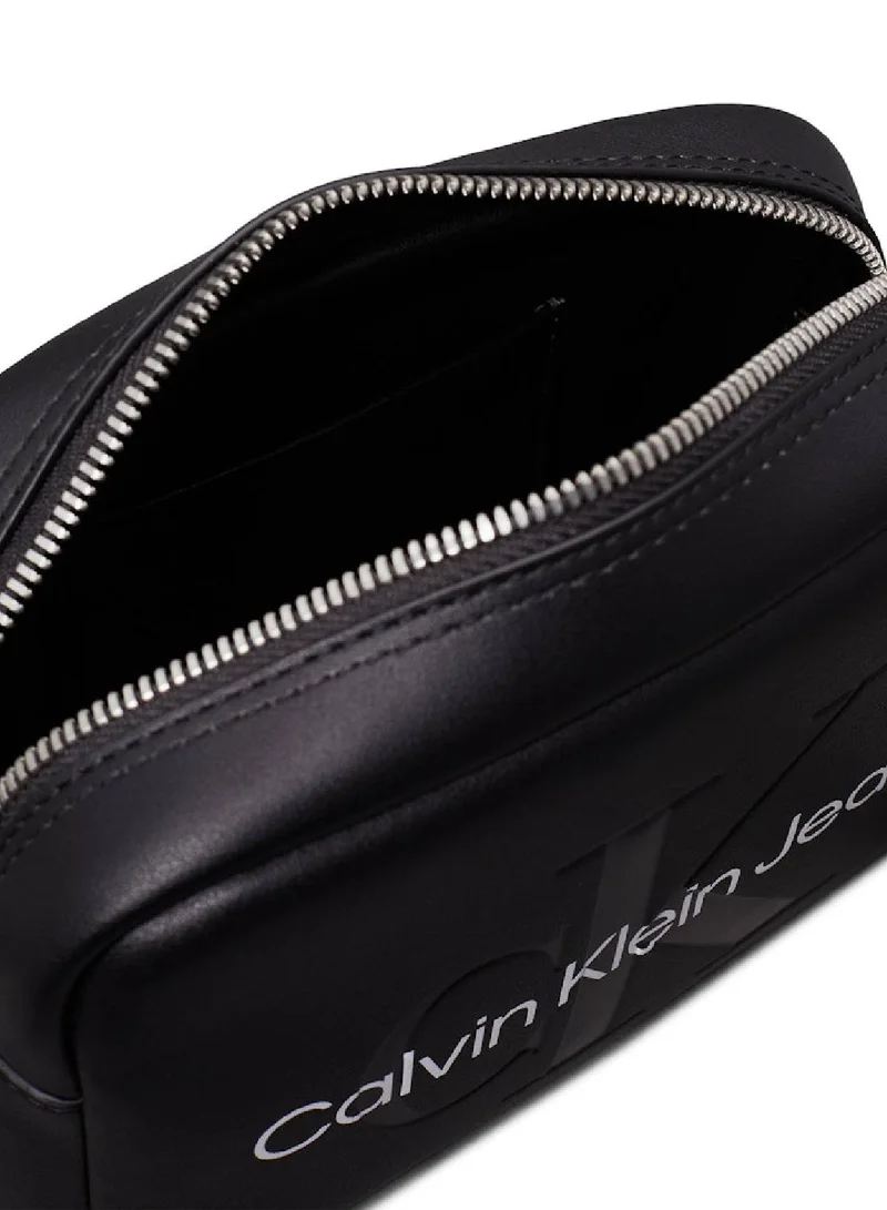 Calvin Klein Jeans Women's Crossbody Bag - Faux Leather, Black