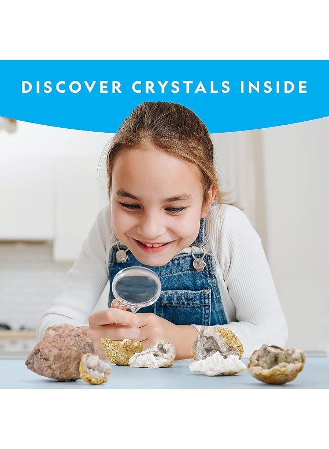 NATIONAL GEOGRAPHIC NATIONAL GEOGRAPHIC Break Open 10 Premium Geodes - Includes Goggles and Display Stands - Great STEM Science Kit, Geology Gift for Kids, Geodes Rocks Break Your Own, Toys for Boys and Girls  - Image 3