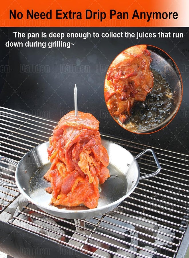 Dallden BBQ Vertical Skewer-Al Pastor Skewer Vertical Rotisserie Vertical Spit Stand for Tacos Al Pastor, Shawarma, Gyros- BBQ Grilling Accessory with 3 Removable Spikes (8”, 10" and 12”) - Image 2