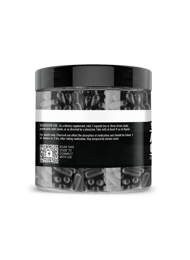 earthborn elements Activated Charcoal 200 Capsules, Pure & Undiluted, No Additives - Image 2
