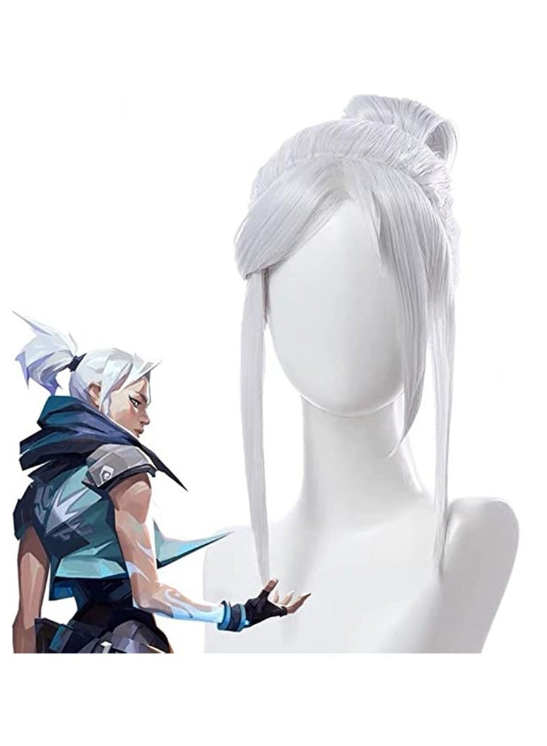 عام باروكة كوسبلاي "جيت" من لعبة VALORANT، تُعيد تصفيفة الشخصية بإخلاص لتلبية متطلبات الكوسبلاي. - Image 1