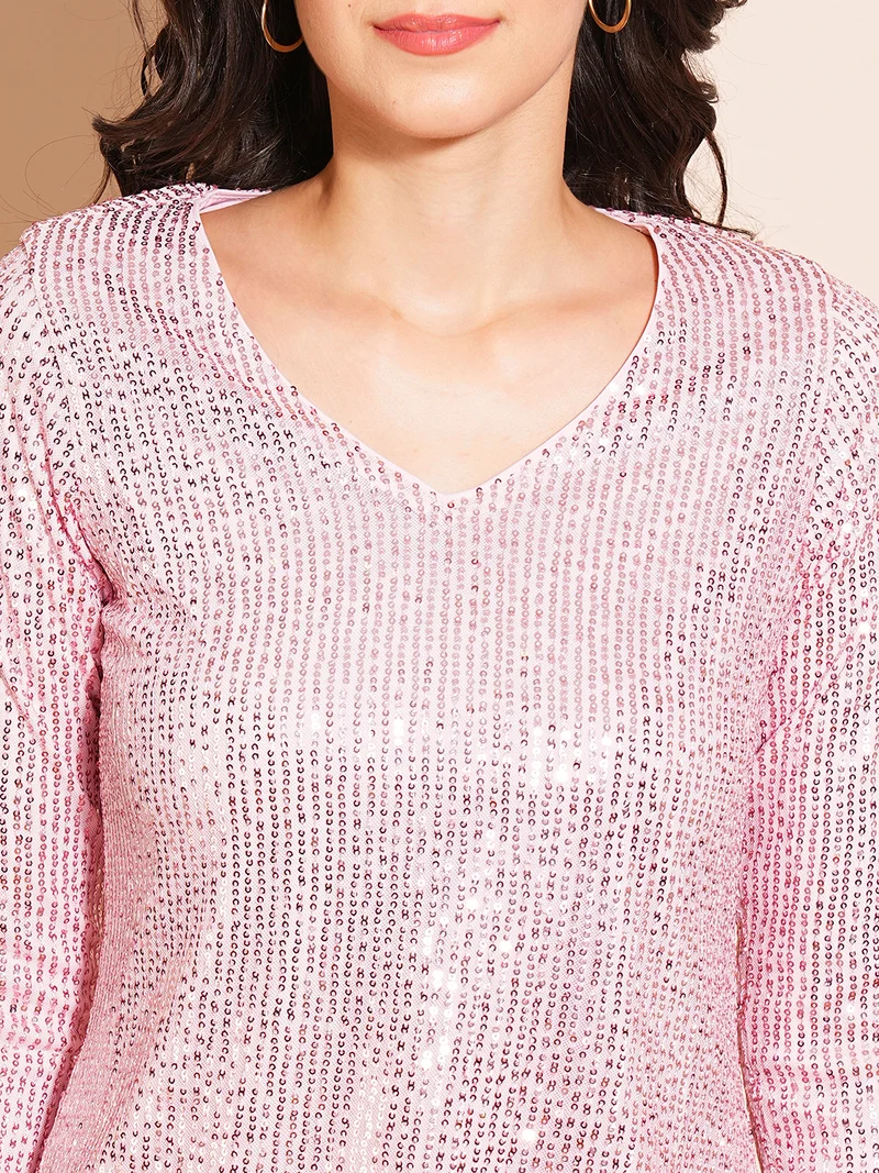 globus Women Embellished V-Neck Top