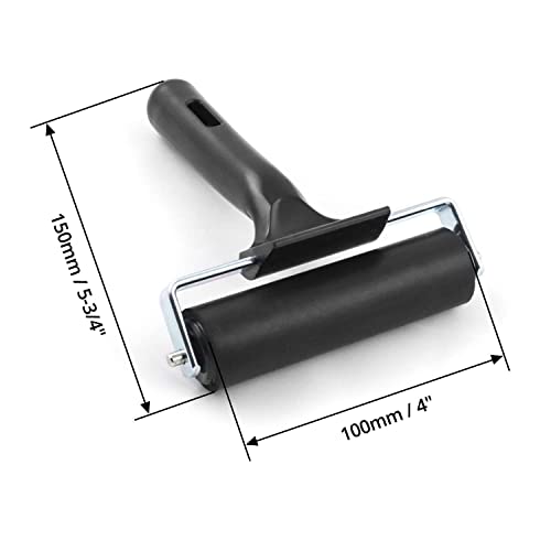 DEZIINE� Set of 1PCS Soft Rubber Brayer,Rubber Brayer Roller Paint Brush Ink Applicator Art Craft Oil Painting Tool (4 inch) - Image 4