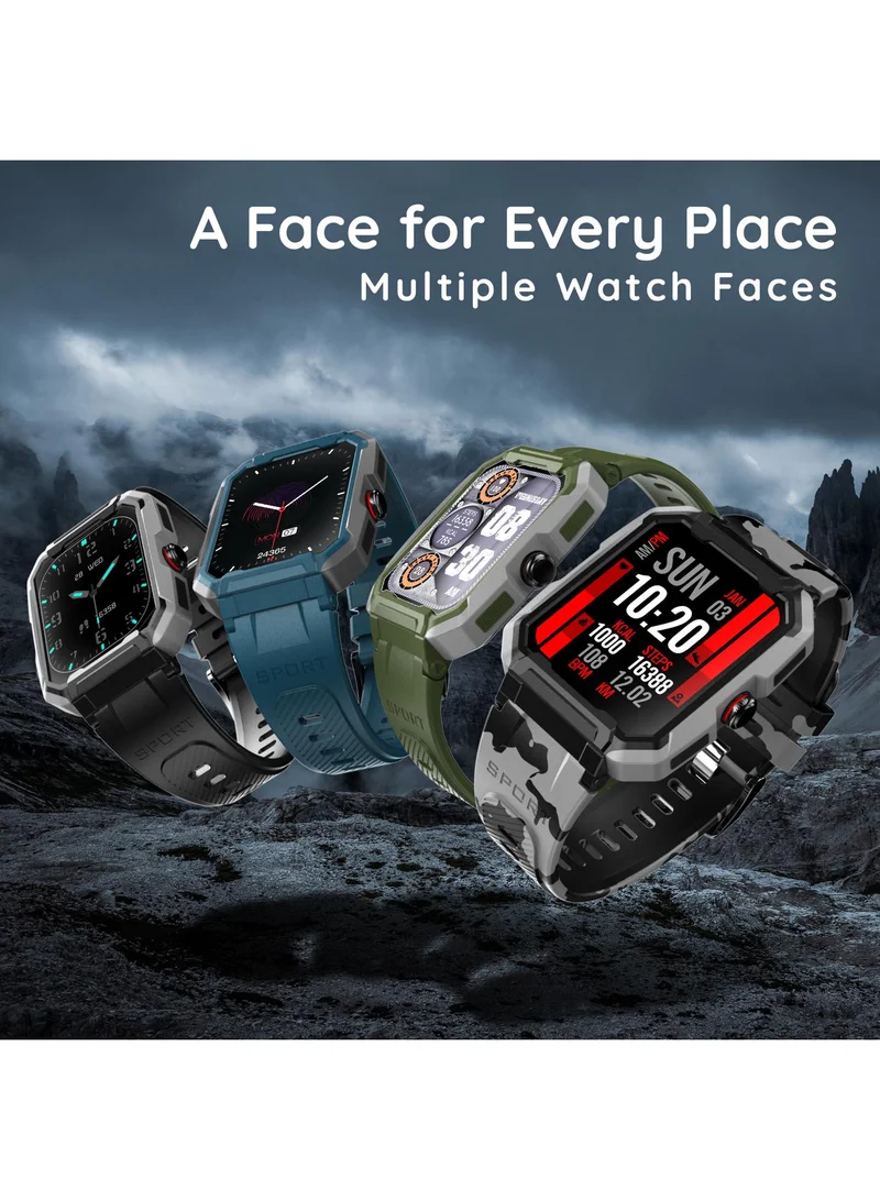 Pebble Pebble Dare 1.99" (5.05 cm) HD Infinite Display, Brignt 600 Nits HD Display, BT Calling, Health Suite, 520 mAh Batter, Rotating Crown, Multi Sports Modes, Rugged Built, Multiple Watch Faces, AI Voice Assistance, Sleep Monitor, Alarm & Notification,