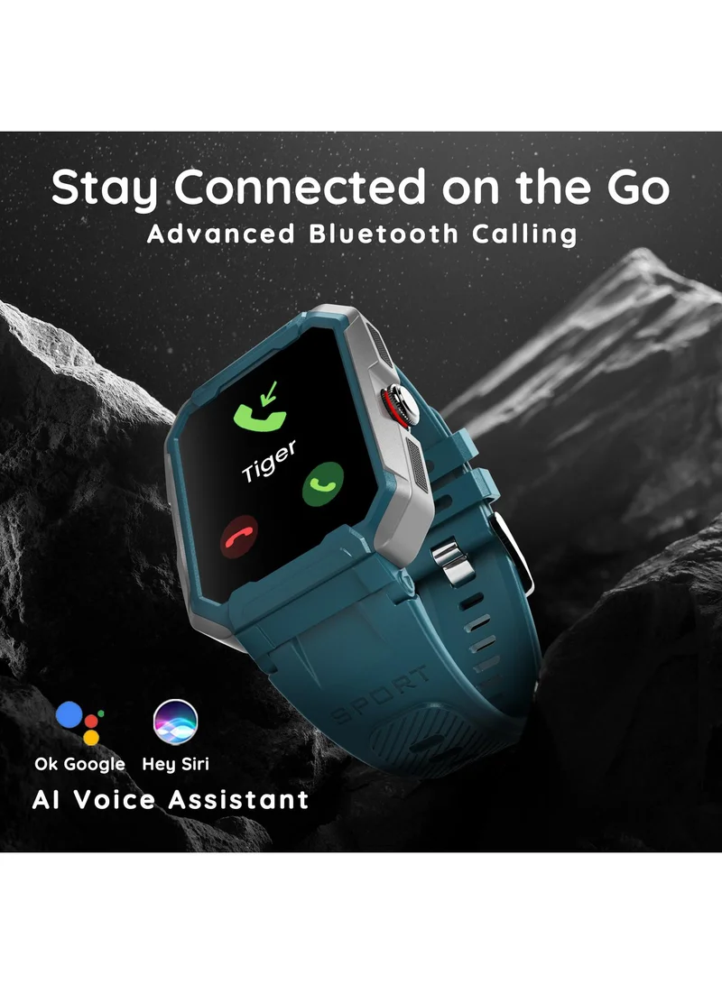 Pebble Pebble Dare 1.99" (5.05 cm) HD Infinite Display, Brignt 600 Nits HD Display, BT Calling, Health Suite, 520 mAh Batter, Rotating Crown, Multi Sports Modes, Rugged Built, Multiple Watch Faces, AI Voice Assistance, Sleep Monitor, Alarm & Notification,
