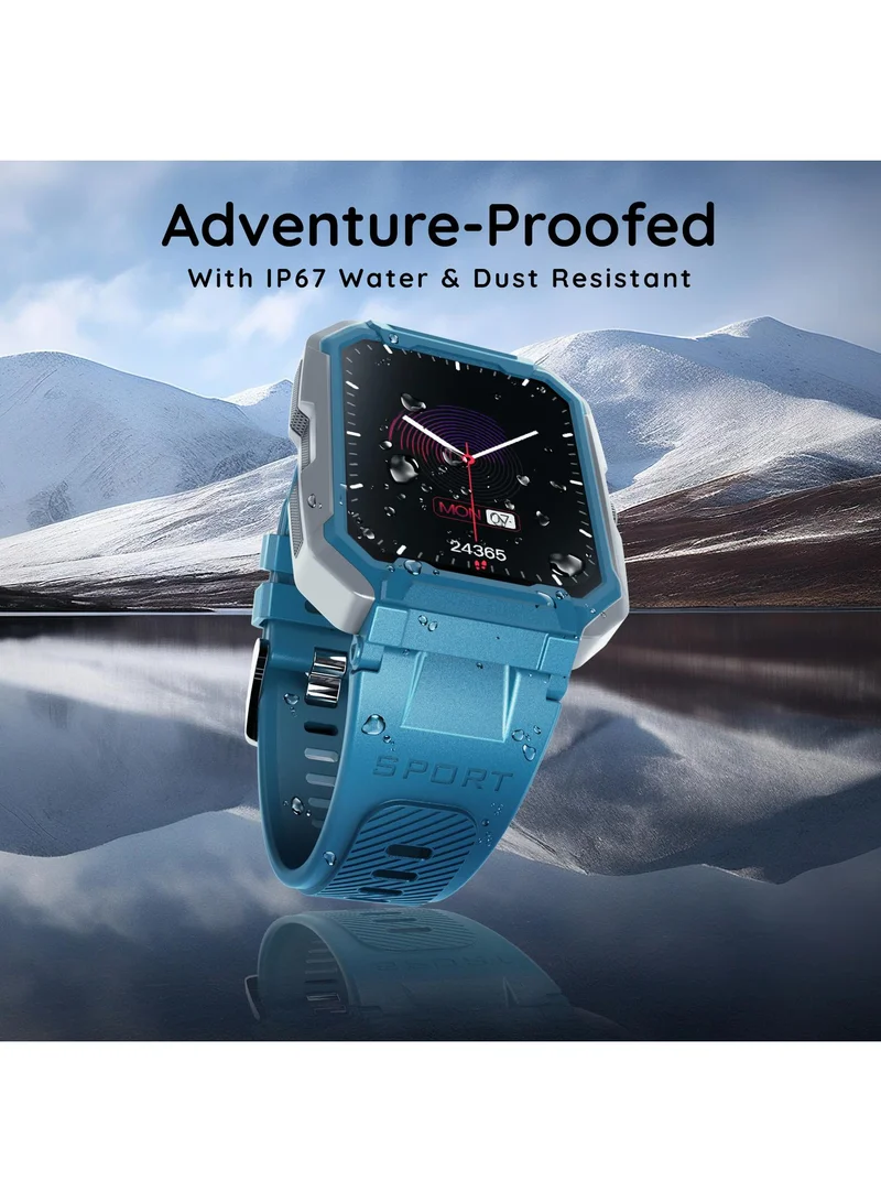 Pebble Pebble Dare 1.99" (5.05 cm) HD Infinite Display, Brignt 600 Nits HD Display, BT Calling, Health Suite, 520 mAh Batter, Rotating Crown, Multi Sports Modes, Rugged Built, Multiple Watch Faces, AI Voice Assistance, Sleep Monitor, Alarm & Notification,