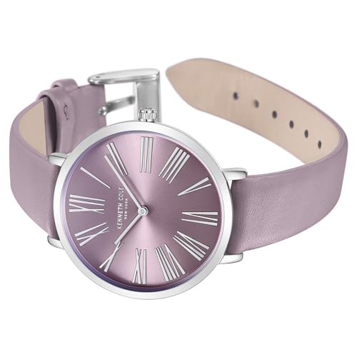Kenneth Cole Classic Quartz Analog Lavender Dial Lavender Leather Strap Watch for Women - KCWLA0027302LD - Image 4