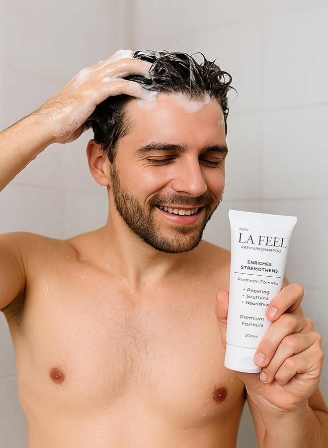 LA FEEL Premium Shampoo – Enriches & Strengthens Hair | Repairing, Soothing & Nourishing Formula | Sulphate & Paraben Free | Safe for All Hair Types 200ml- (Pack of 2) - Image 3