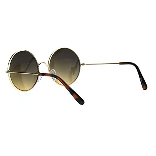SA106 Kids Child Size Hippie Round Circle Lens Tie Dye Gradient Metal Sunglasses (brown) - Image 4