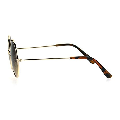 SA106 Kids Child Size Hippie Round Circle Lens Tie Dye Gradient Metal Sunglasses (brown) - Image 3