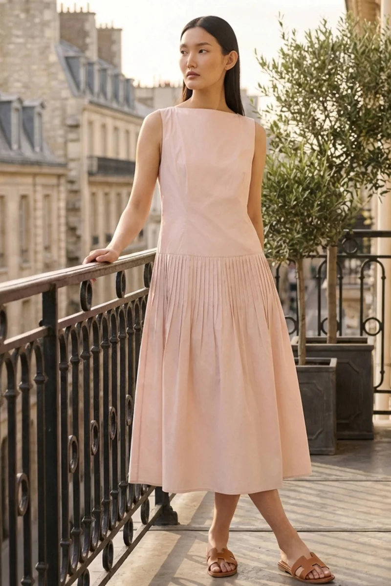ذا اديتورز ماركت Genefer Pleat Waist Dress