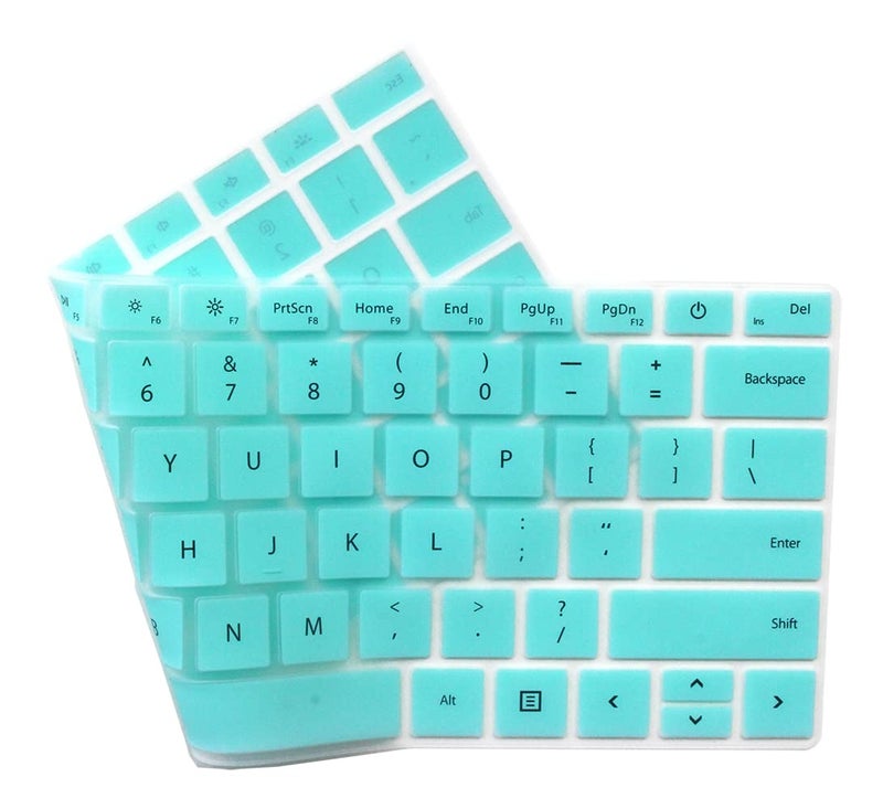 UHamn Silicone Keyboard Skin Compatible with Microsoft Surface Laptop 6/5/4 13.5" & 15", 2020 2019 Surface Laptop 3 13.5 & 15 inch, Microsoft Surface Book 3 13.5 & 15 inch, Surface Laptop Studio 14.4” (Mint - Image 3