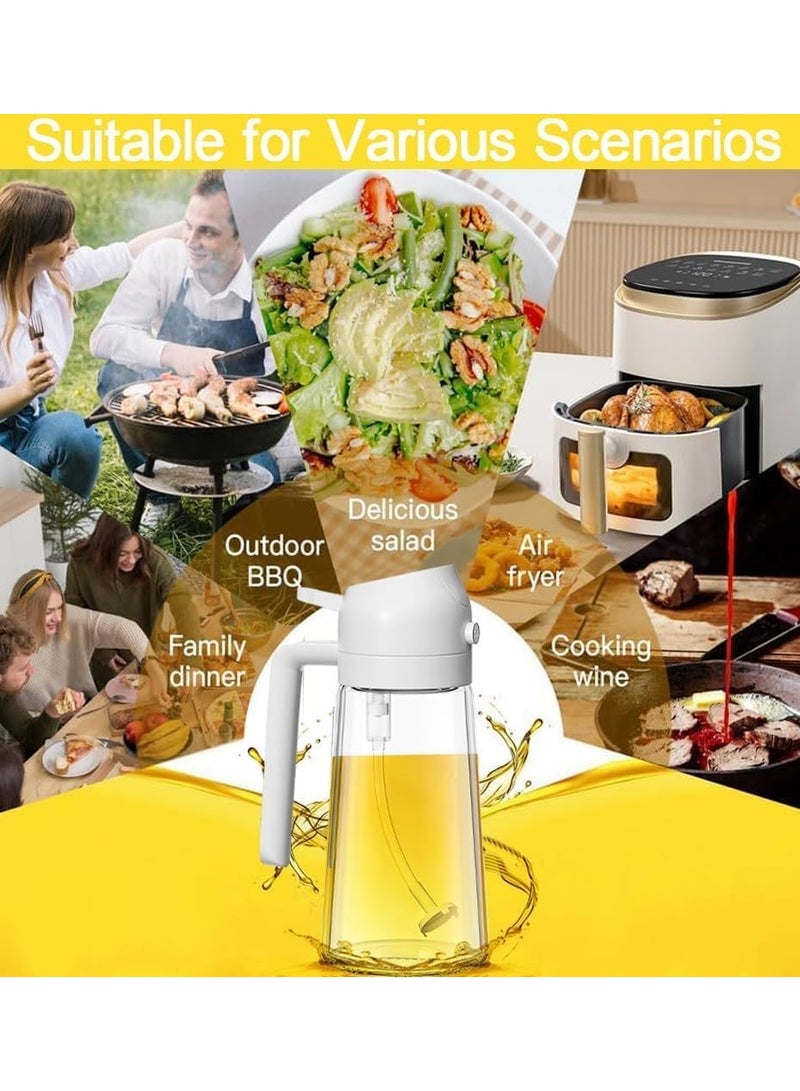 VENDIX Oil Sprayer for Cooking, 470ml 2in1 Olive OIL Glass DISPENSER  Bottle for Kitchen Oil Mister for Air Fryer, Salad, Frying, BBQ - Image 3