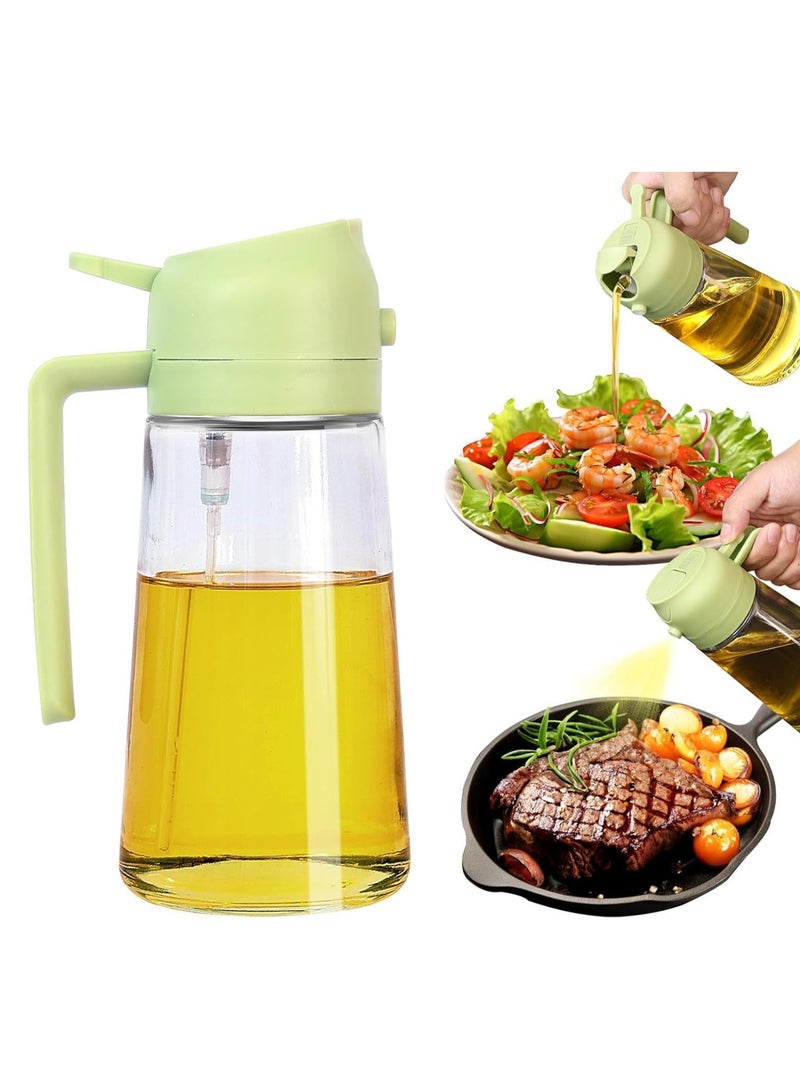 VENDIX Oil Sprayer for Cooking, 470ml 2in1 Olive OIL Glass DISPENSER  Bottle for Kitchen Oil Mister for Air Fryer, Salad, Frying, BBQ - Image 1