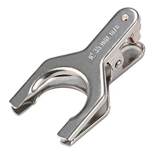 StonyLab Spherical Pinch Clamp, Stainless Steel Spherical Joint Clamp Holder with Screw Type Locking Nut for Laboratory, Size 35 - Image 2
