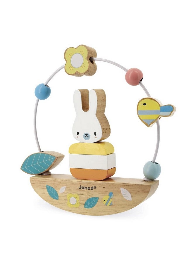 Janod - Pure Bead Maze and Rocking Rabbit - Ages 1+ - J05149, White - Image 3