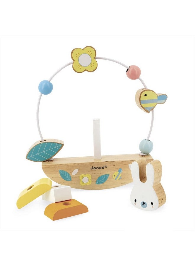 Janod - Pure Bead Maze and Rocking Rabbit - Ages 1+ - J05149, White - Image 5