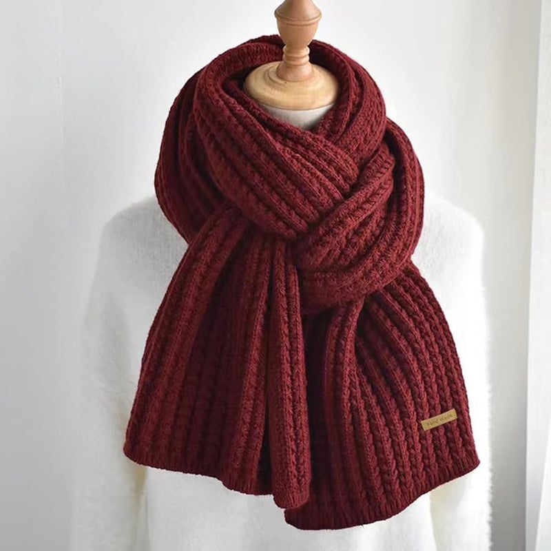 Caramel Knitted Scarf Long Muffler Unisex Lightweight Comfortable Neck Warmer - Image 3