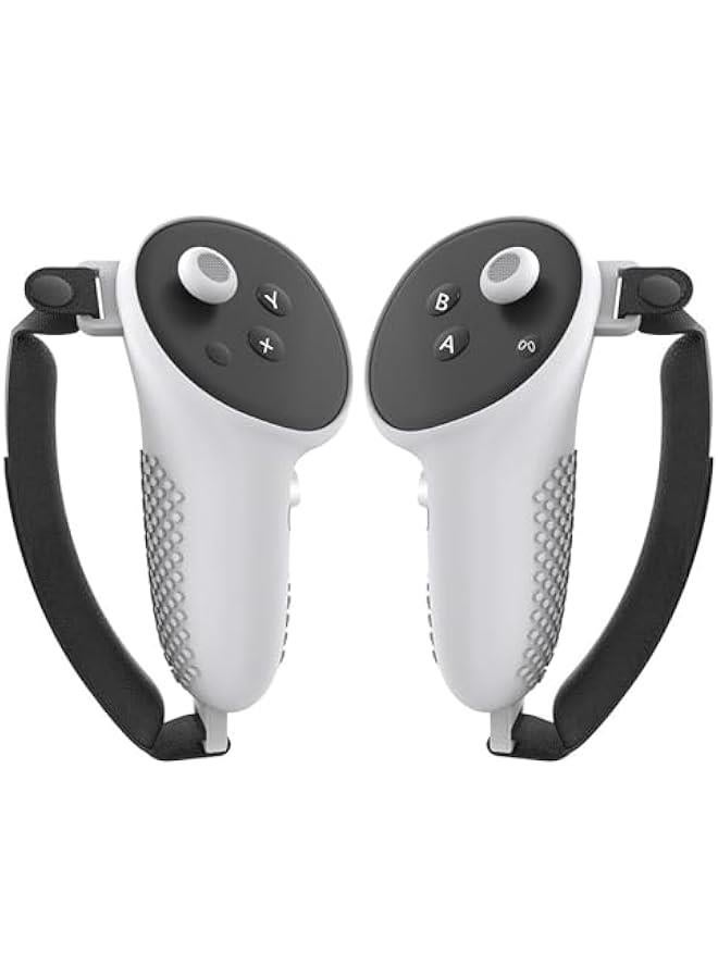 VR Accessories for Meta Quest 3, 6 in 1 Silicone Protective Case Set for Oculus Quest 3, Controller Grip Cover, VR Shell Cover, Face Cover (White) - Image 3