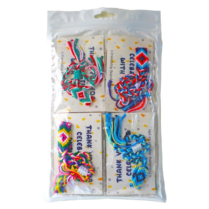Tangser 15 Pack HandWoven Friendship Bracelets Bulk Party Favors for Kids Girls Boys Individually Wrapped Ready to Give Adjustable String Bracelets for Gift Bags Min 22Max 9 - Image 3