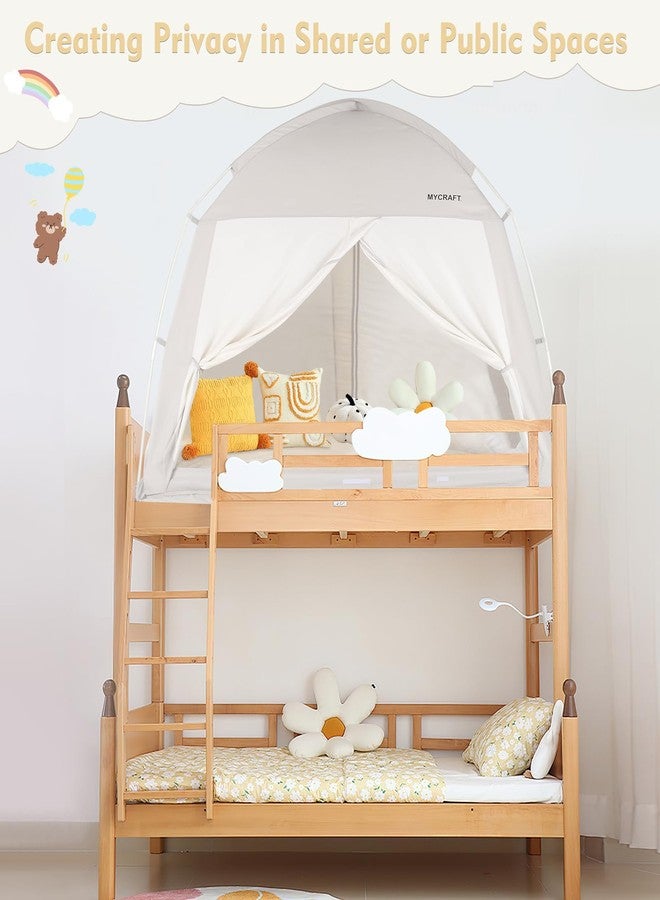 Mycraft Full Size Bed Tents Canopy Bed-Privacy Dream Tent for Cozy Indoor Sleeping, Light-Reducing,and Breathable, with 4 Doors Floor Tent Bed - Image 3