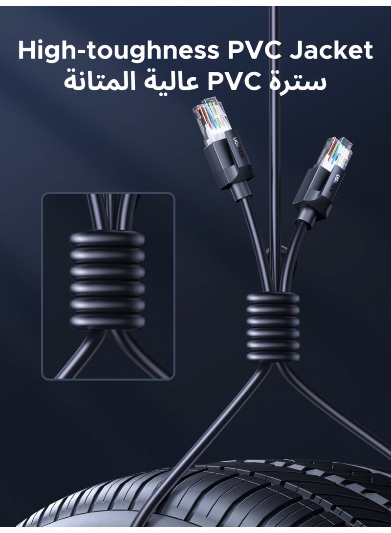 يو جرين كابل إيثرنت كات6A بسرعة 10 جيجابت في الثانية 3 متر كابل شبكة محلية عالي السرعة 500 ميجاهرتز كابل إنترنت RJ45 10 جيجابت كيبل كات6A غير محمي متوافق مع اكس بوكس ​​تلفزيون ذكي سويتش إيثرنت جهاز التوجيه - Image 4