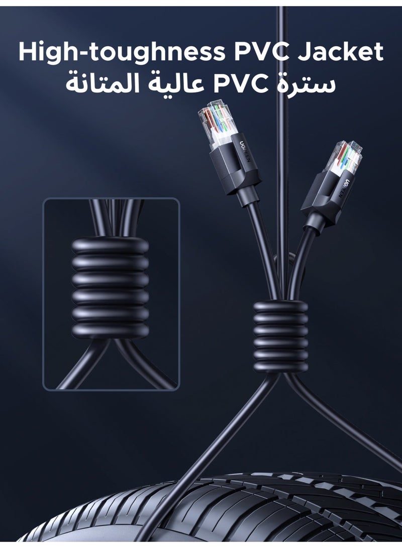 يو جرين كابل إيثرنت كات6A بسرعة 10 جيجابت في الثانية 3 متر كابل شبكة محلية عالي السرعة 500 ميجاهرتز كابل إنترنت RJ45 10 جيجابت كيبل كات6A غير محمي متوافق مع اكس بوكس ​​تلفزيون ذكي سويتش إيثرنت جهاز التوجيه - Image 5