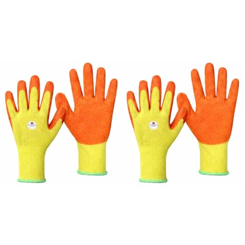 cocogarden Rubber Coated Cotton Garden Safety Gloves, 2 Pairs - Image 1