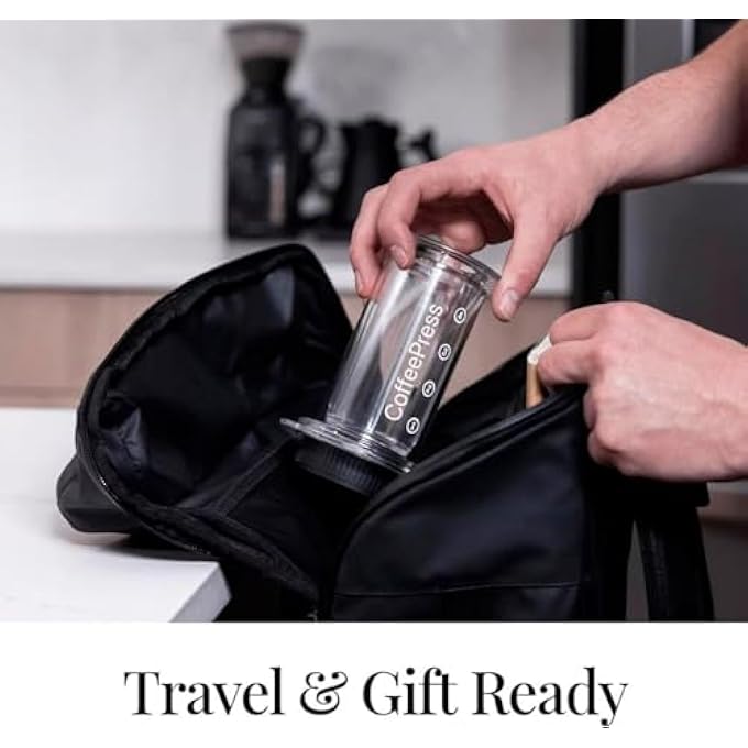 rayihni Original Coffee And EspressoStyle Maker Barista Level Portable Coffee Maker With Chamber Plunger  Filters Quick Coffee And Espresso Maker Transparent - Image 5