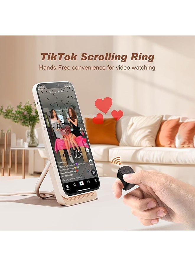 Ocean Wireless TikTok Scrolling Ring - Bluetooth Page Turner & Camera Shutter Remote Compatible for iPhone/Android, Hands-Free Video Control, Music Controller, Selfie Assistant - Image 2