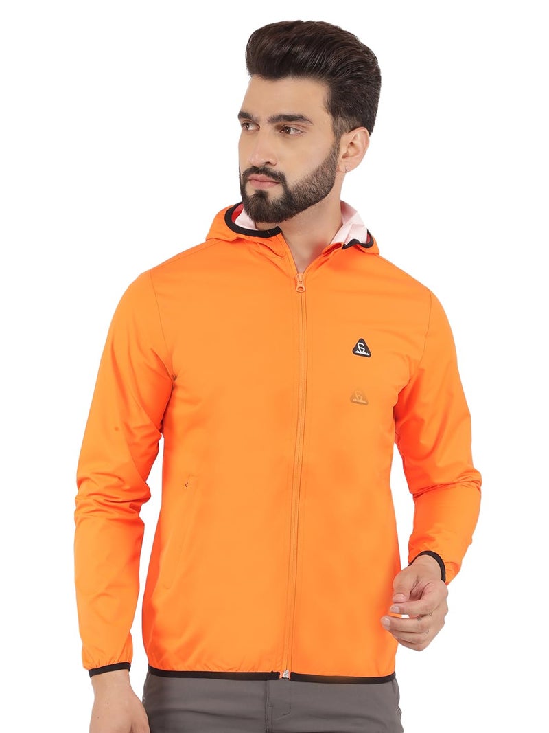 GREENLANDS Men's Hooded Windcheater & Winter Jacket | Water-Resistant, Lightweight Jacket with Zipper Pockets | Wind & Dust Protection (Windcheater UNO) - Image 1