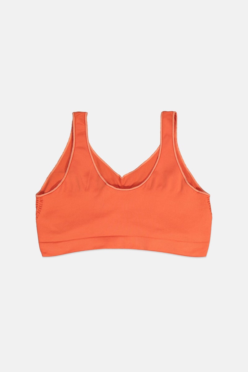 Tchibo Women Non Padded Unlined Seamless Bra, Orange - Image 2