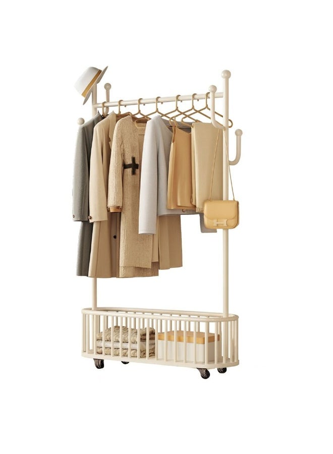 SHEE ONE Luxurious metal clothes hanger on wheels - a clothes organizer with a modern and practical design, white - Image 5