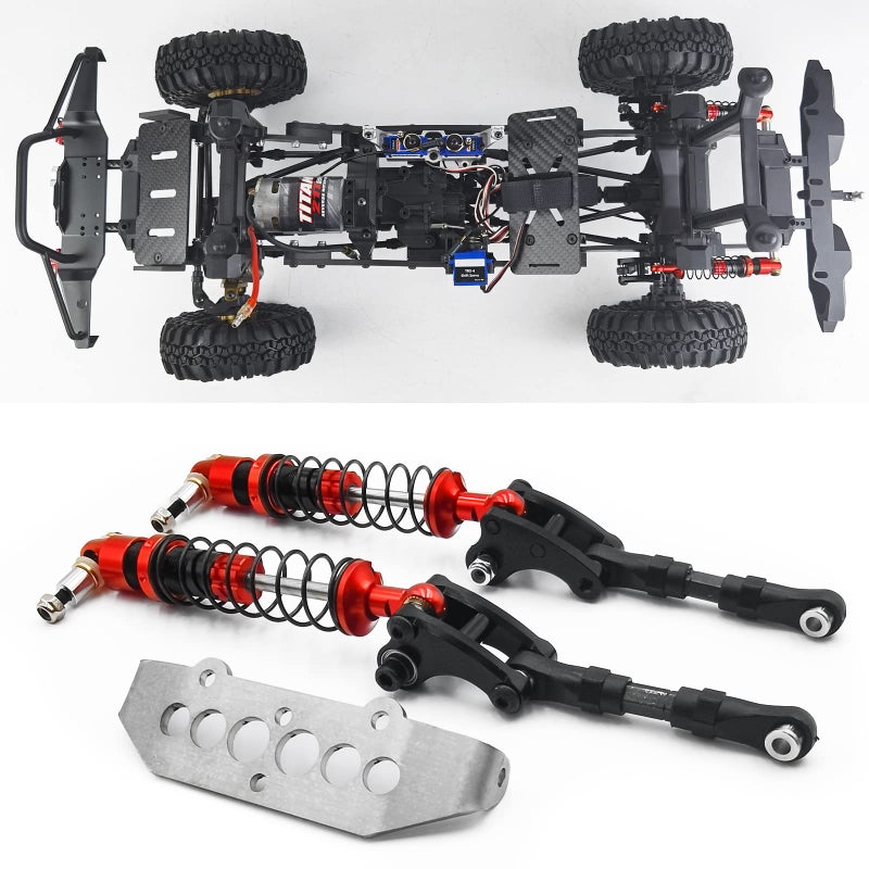 RCHUBAM 80mm RC Shock Absorber Damper 2pcs Rear Cantilever Suspension Kit TRX4 Absorber Upgrade Parts for 110 Scale TRX4 RC Crawler Car