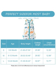 Bebiland Baby Sleep Sack, Newborn Wearable Blanket, Boy and Girls Clothes Little Sleepers Pajamas for Toddler 6-12 Months (Dinosaur﻿)  - Image 2