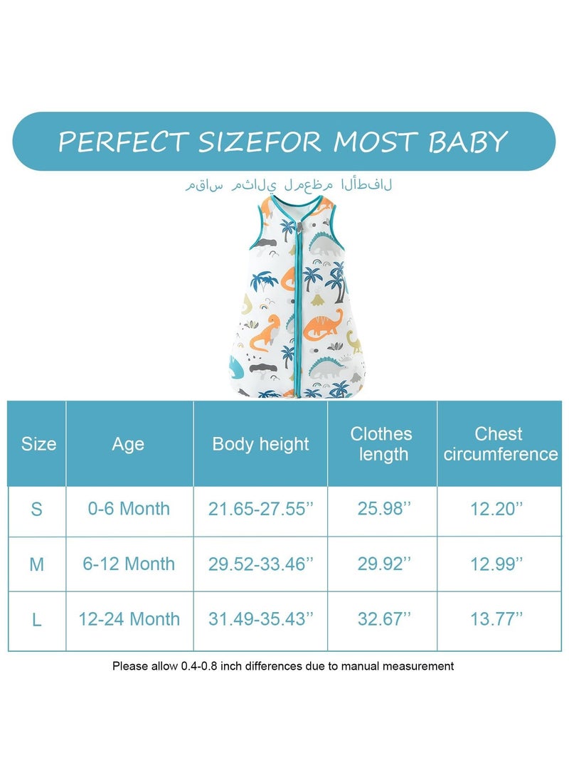 Bebiland - Baby Sleep Sack, Newborn Wearable Blanket, Boy and Girls Clothes Little Sleepers Pajamas for Toddler 6-12 Months (Dinosaur﻿) - Image 1