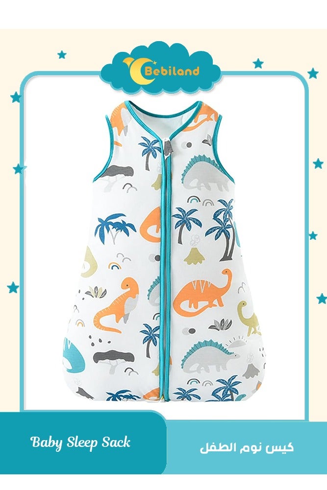 بيبي لاند بطانية نوم لحديثي الولادة على شكل حقيبة قابلة للارتداء،طقم بيجامة نوم لاييت للصغار في عمر  و6-12  شهرًا(ديناصور) - Image 1