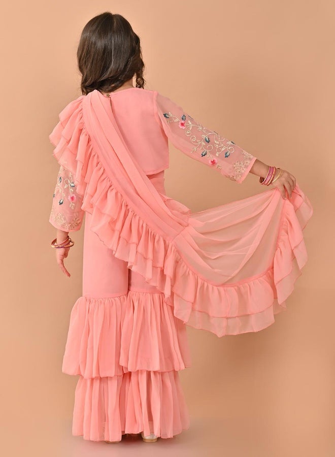 LILPICKS Top Sharara Set with Attached Dupatta - Image 2