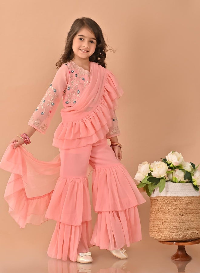 LILPICKS Top Sharara Set with Attached Dupatta - Image 3