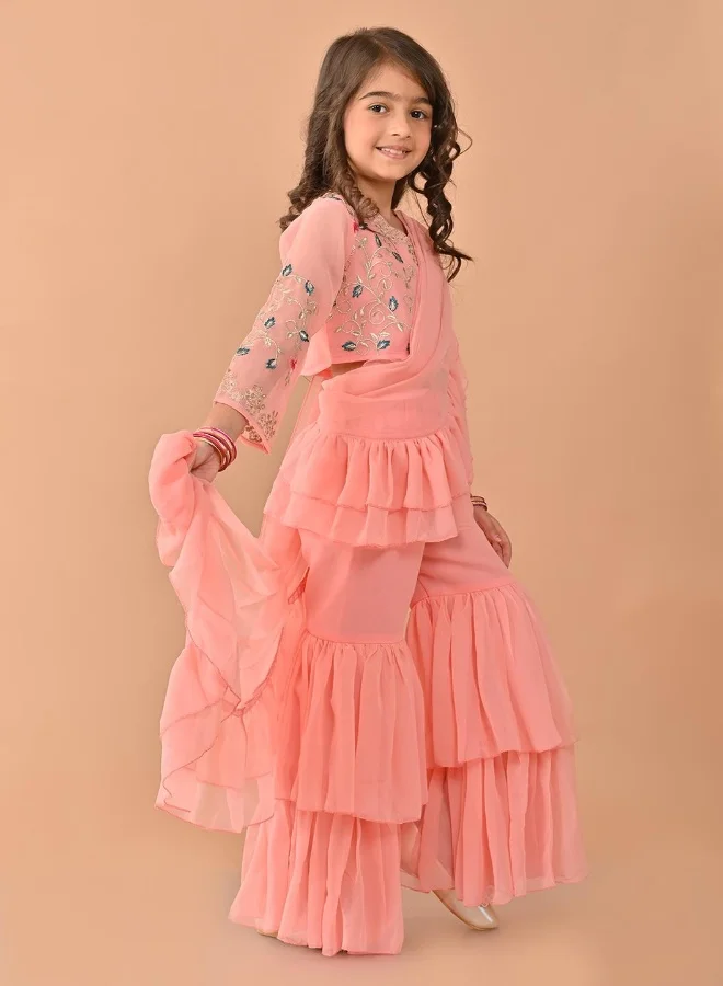 LILPICKS Top Sharara Set with Attached Dupatta