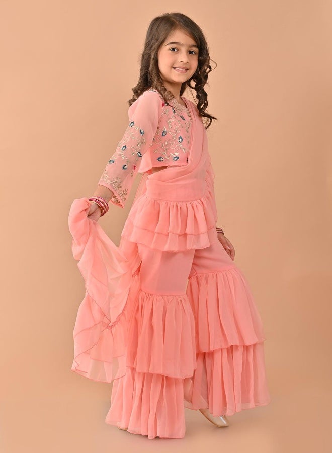 LILPICKS Top Sharara Set with Attached Dupatta - Image 4