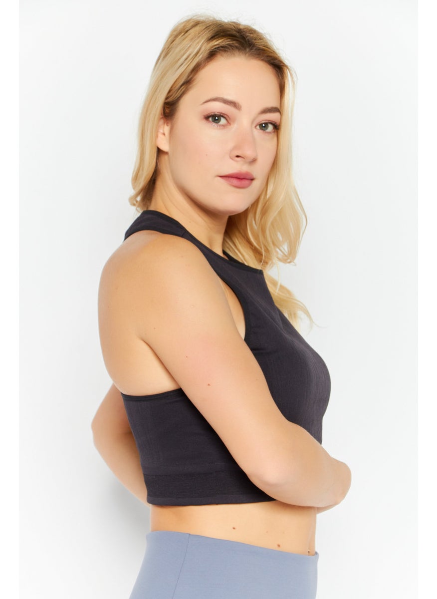 Reebok Women Sportswear Fit Sleeveless Padded Training Top, Black  - Image 3