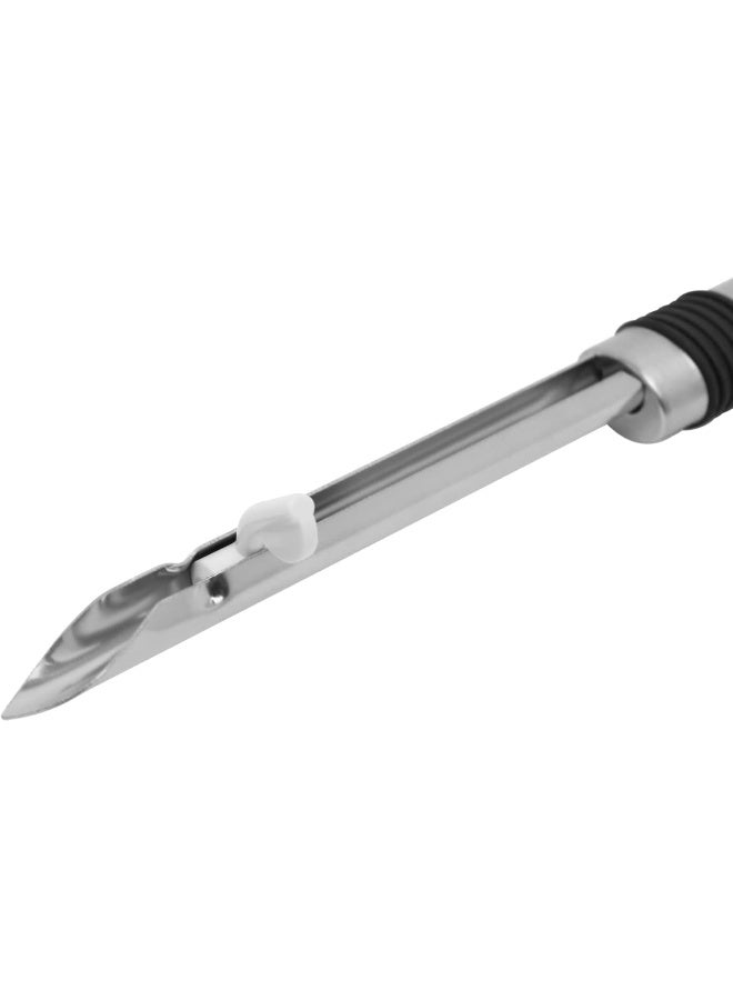 Prestige Eco Stainless Steel Kusa Peeler With Larding Pin, Silver Silver - Image 3