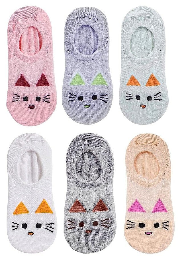 Lumber Baby || Cotton Low Cut Socks || No Show Loafer || For New Born Baby Boys and Baby Girls Multi-Design || Age 0-1 Years || Multicolour Pack of 6 - Image 3
