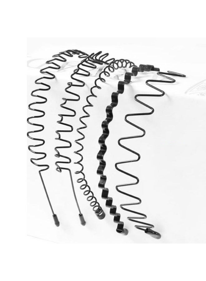 5-Piece Wavy Hair Band Metal Headbands Outdoor Sports Hair Bands Simple Elastic Non-Slip Hair Accessories